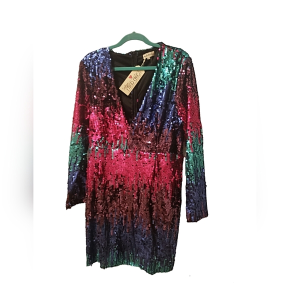 Southern Fried Chics Dresses & Skirts - Southern Fried Chics. Sequin dress! GORG colors! Size XXL